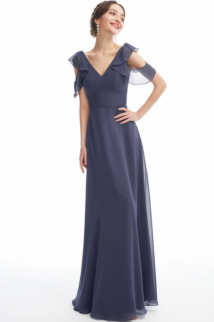 Robe Cérémonie Longue Volants Rose - gallery 1