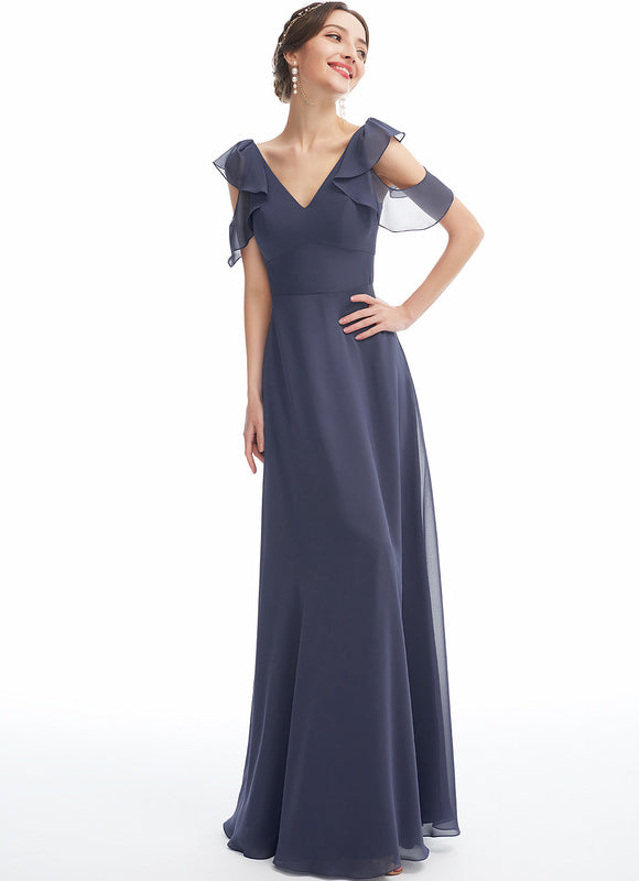 Robe Cérémonie Longue Volants Rose - gallery 1
