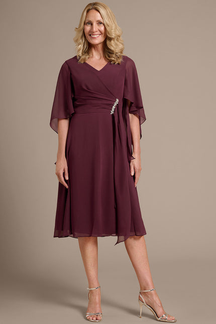 Robe Cérémonie Prune Fluide - gallery 2