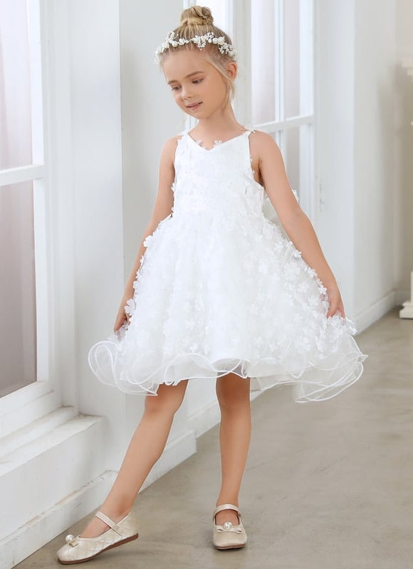 Robe Cérémonie Enfant Fleurie - gallery 1