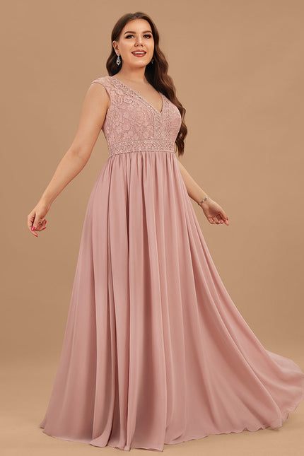 Robe Cérémonie Longue Rose Élégante - gallery 9