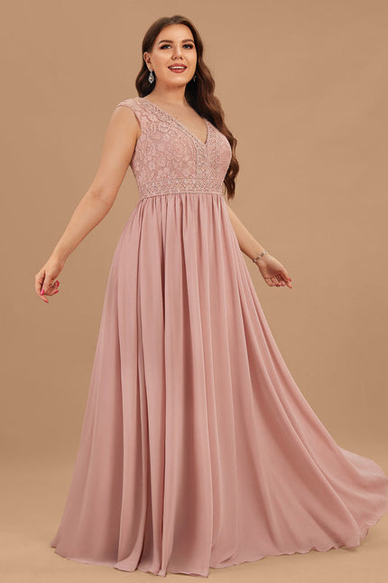 Robe Cérémonie Longue Rose Élégante - gallery 9