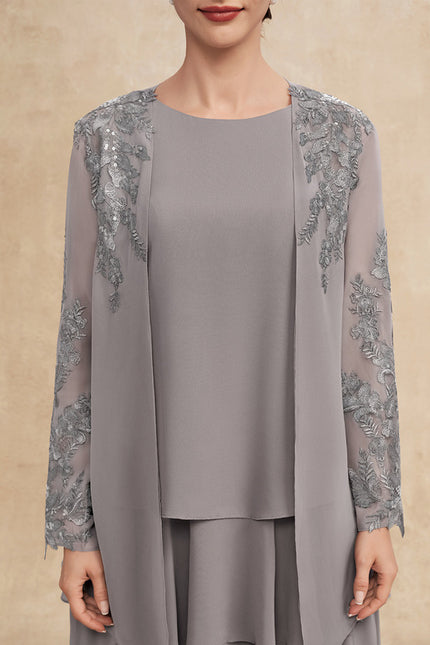 Robe Cérémonie Gris Flottant - gallery 7