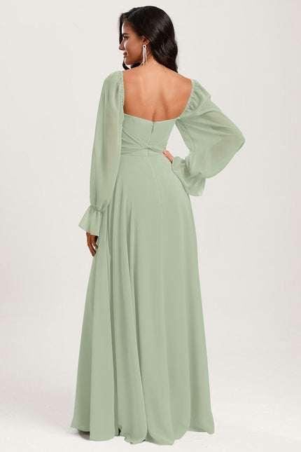 Robe Cérémonie Fluide Verte - gallery 1