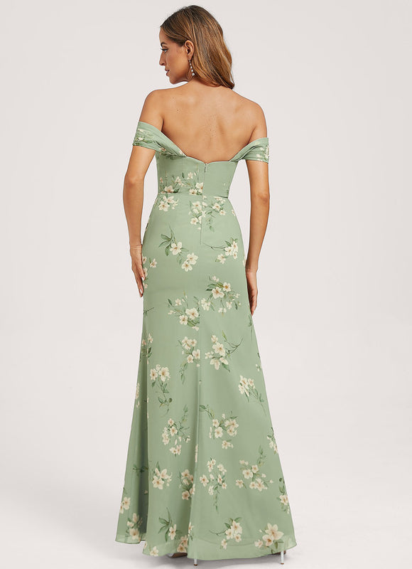 Robe Cérémonie Élégante À Décolleté - gallery 4