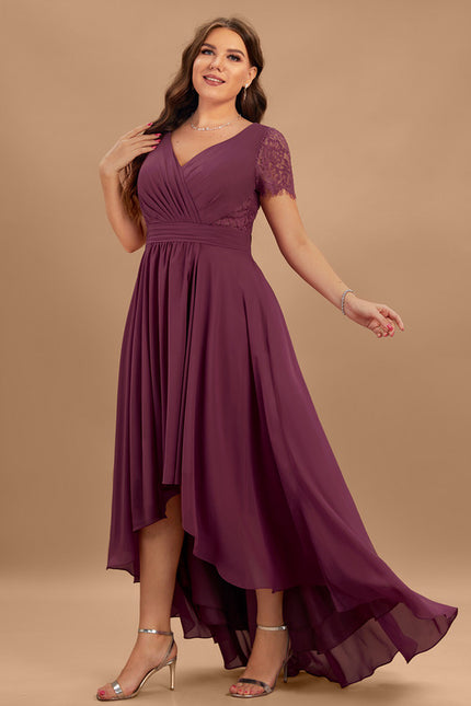 Robe Cérémonie Dentelle Asymétrique - gallery 6
