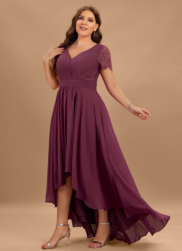 Robe Cérémonie Dentelle Asymétrique - gallery 6