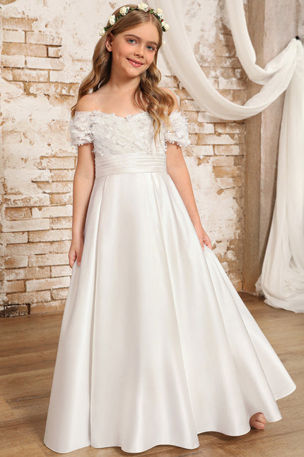 Robe Ceremonie Blanche Fille