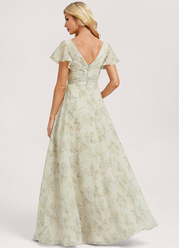 Robe Cérémonie Longue Volants Rose - gallery 4