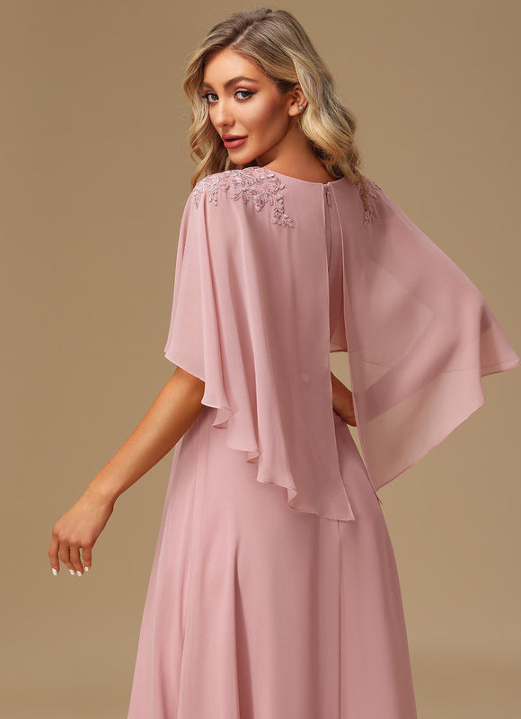 Robe Cérémonie Longue Rose Élégante - gallery 1