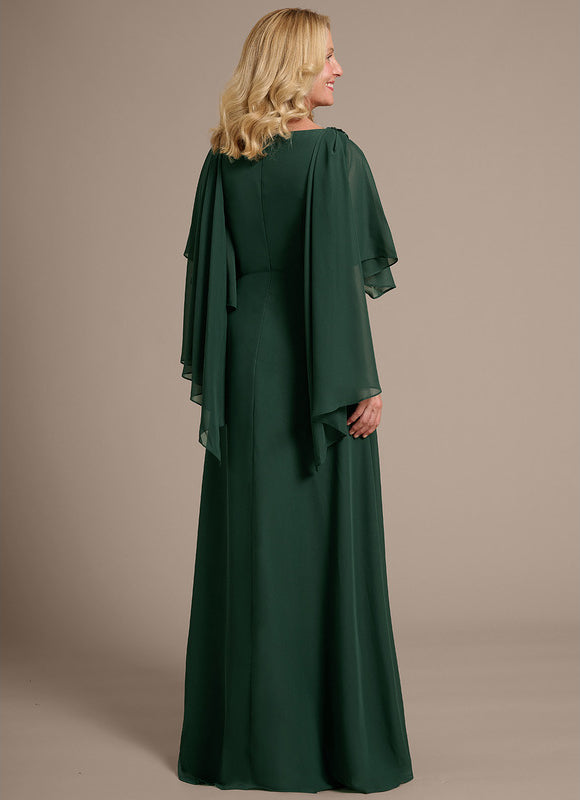 Robe Cérémonie Mousseline Émeraude - gallery 5