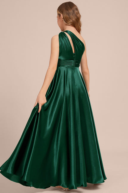 Robe Cérémonie Satin Bordeaux Élégante - gallery 5