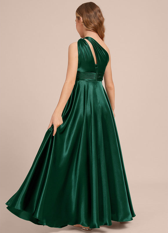 Robe Cérémonie Satin Bordeaux Élégante - gallery 5