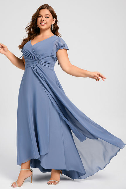 Robe Cérémonie Fluide Marine Élégante - gallery 6