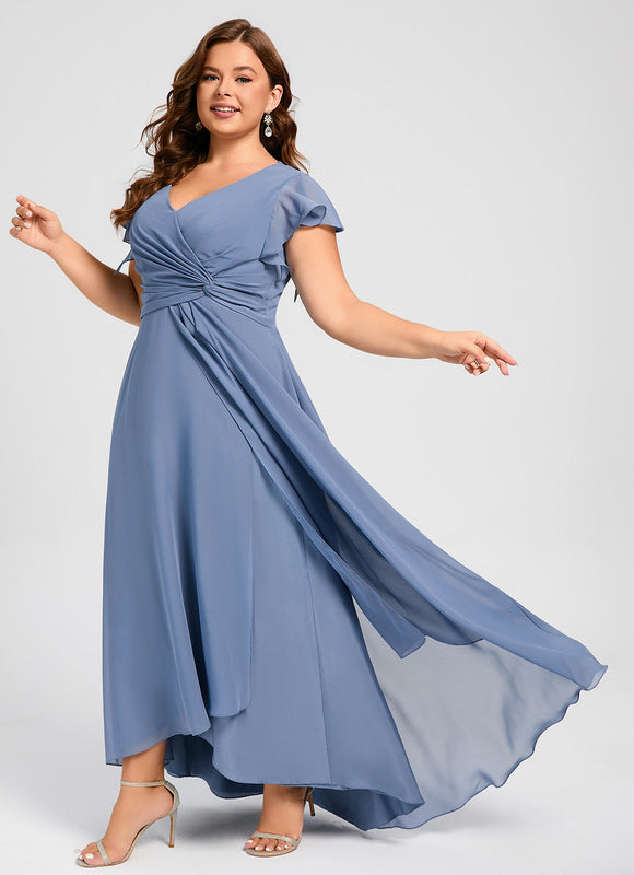 Robe Cérémonie Fluide Marine Élégante - gallery 6