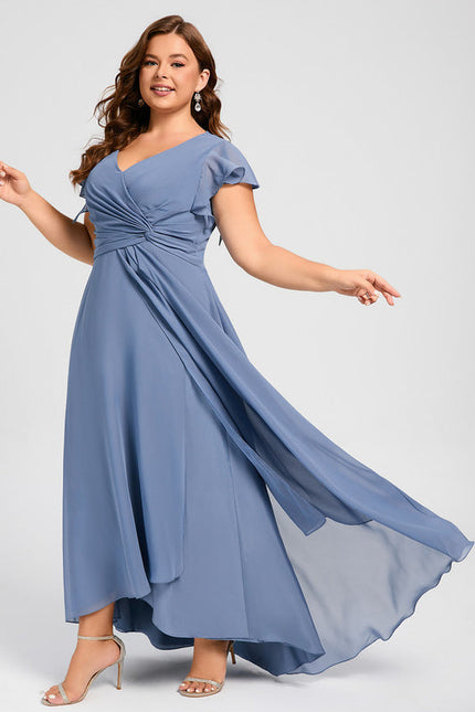 Robe Cérémonie Fluide Marine Élégante - gallery 6