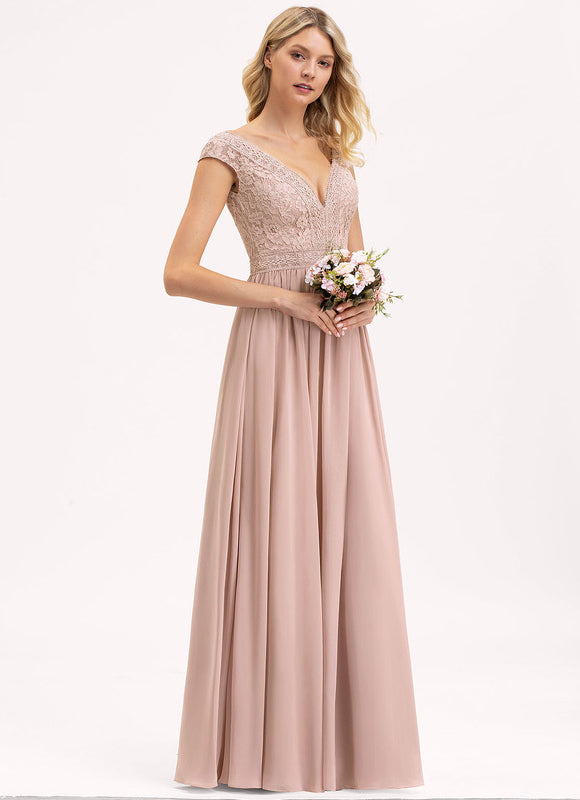 Robe Cérémonie Longue Rose Élégante - gallery 5
