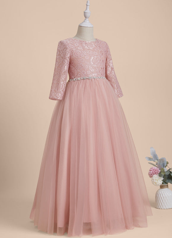 Robe Cérémonie Enfant Rose Tulle - gallery 1
