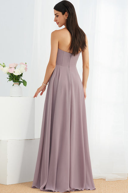 Robe Cérémonie Mousseline Taupe - gallery 3
