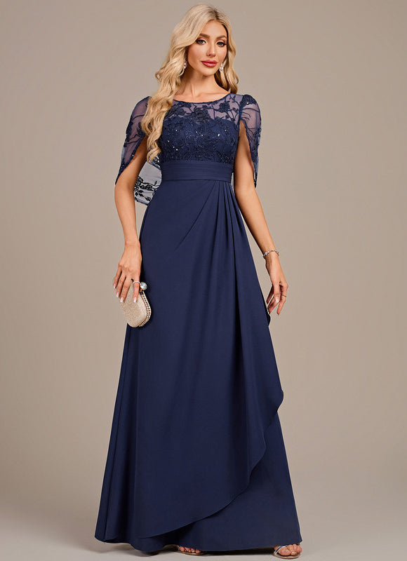 Robe Cérémonie Longue Marine Élégante - gallery 3