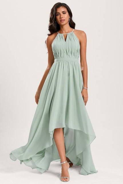 Robe Cérémonie Mousseline Asymétrique