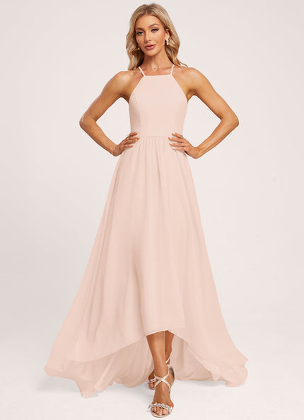 Robe Cérémonie Mousseline Asymétrique