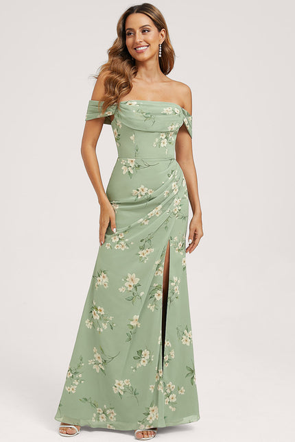 Robe Cérémonie Élégante À Décolleté - gallery 1