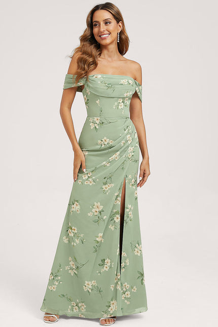 Robe Cérémonie Élégante À Décolleté - gallery 1