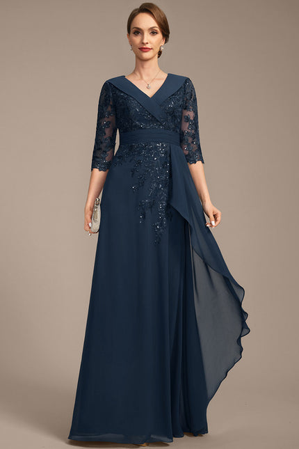 Robe Cérémonie Élégance Marine Raffinée