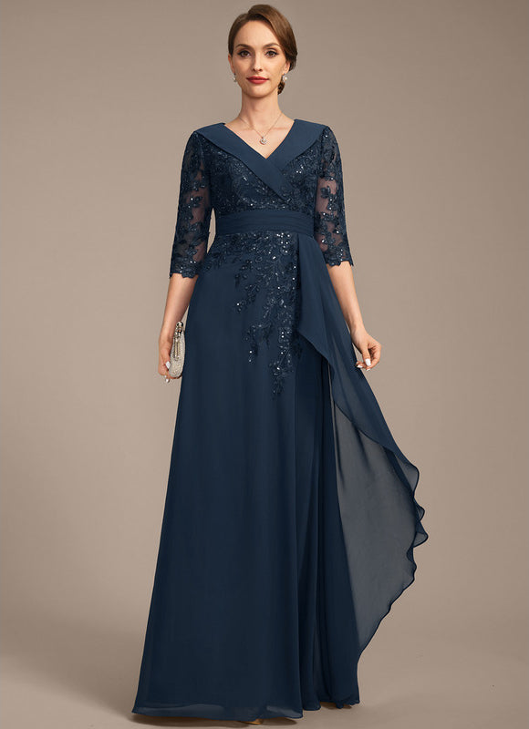 Robe Cérémonie Élégance Marine Raffinée