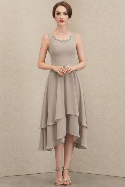 Robe Cérémonie Mousseline Taupe - gallery 4