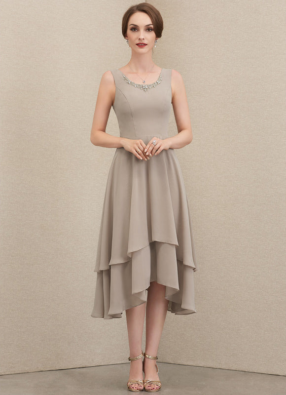 Robe Cérémonie Mousseline Taupe - gallery 4