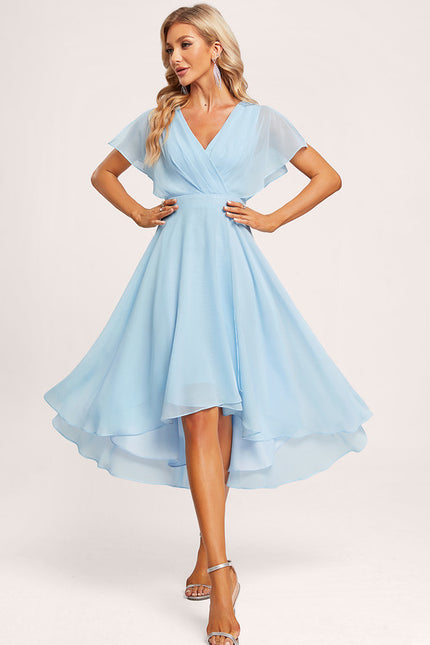 Robe Cérémonie Fluide Marine Élégante