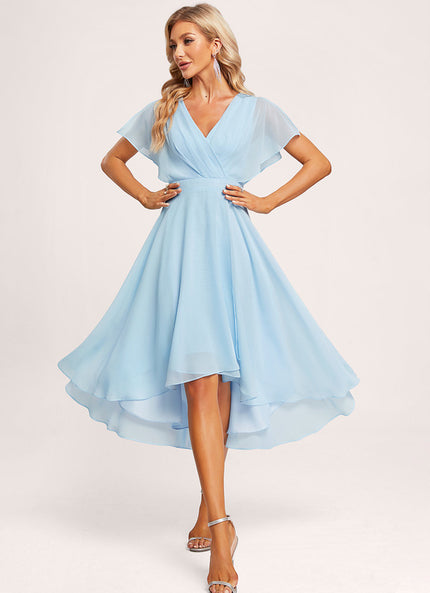 Robe Cérémonie Fluide Marine Élégante
