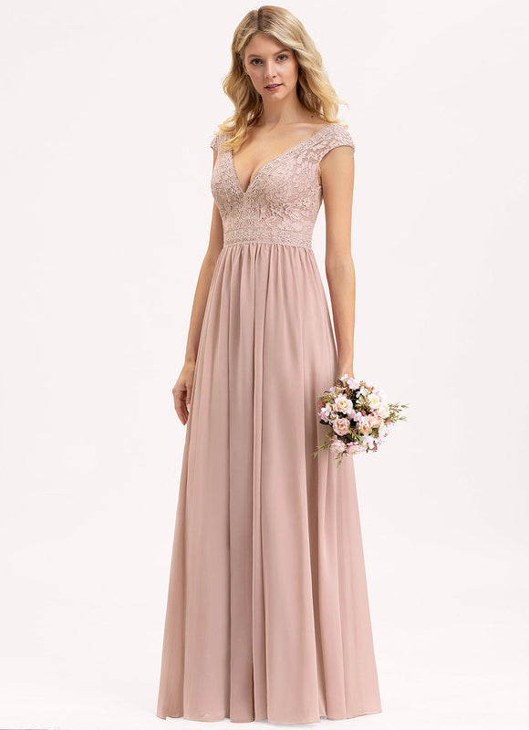 Robe Cérémonie Longue Rose Élégante - gallery 4