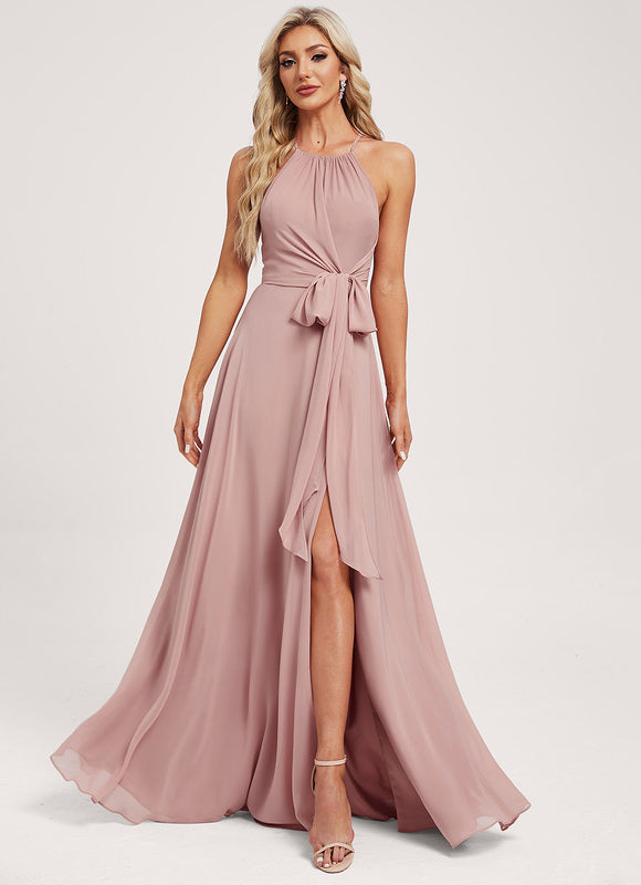 Robe Cérémonie Fluide Rose Pâle - gallery 2