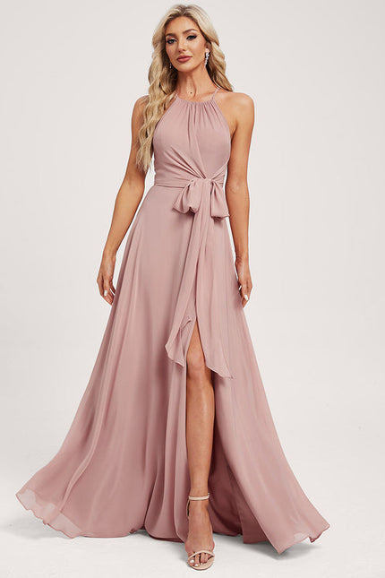 Robe Cérémonie Fluide Rose Pâle - gallery 2