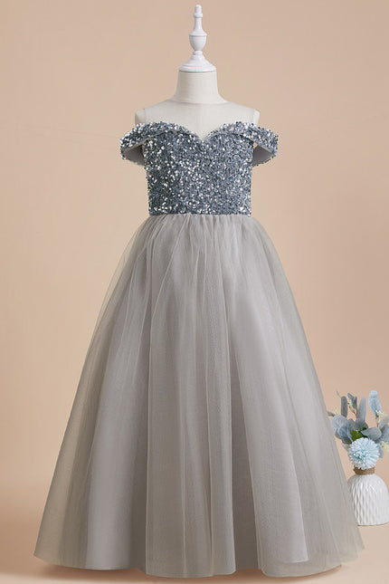 Robe Cérémonie Tulle Argenté - gallery 3