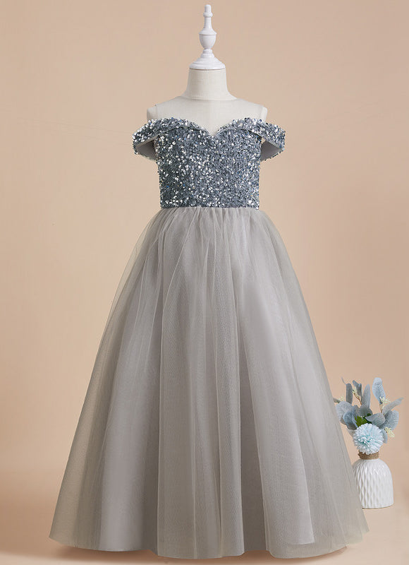 Robe Cérémonie Tulle Argenté - gallery 3