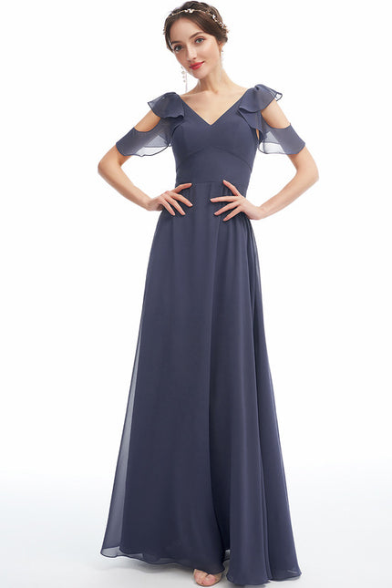 Robe Cérémonie Longue Volants Rose - gallery 3