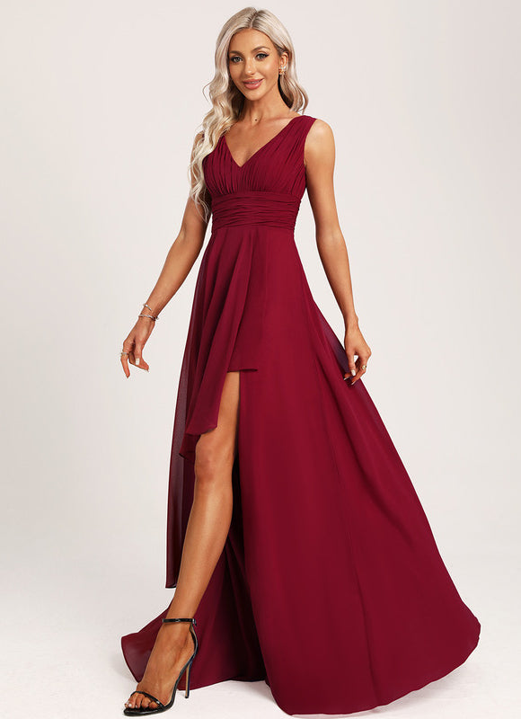 Robe Cérémonie Longue Volants Rose - gallery 3