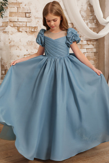 Robe Cérémonie Bleu Ciel Élégante - gallery 8