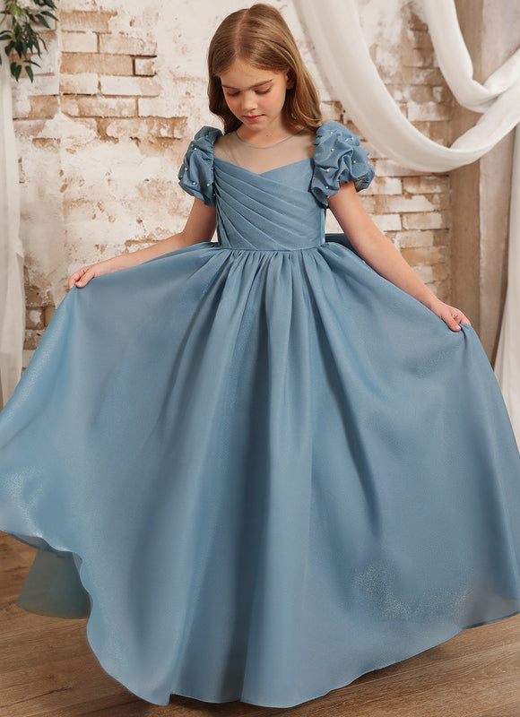 Robe Cérémonie Bleu Ciel Élégante - gallery 8