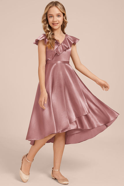 Robe Cérémonie Satin Bleu Ciel - gallery 3