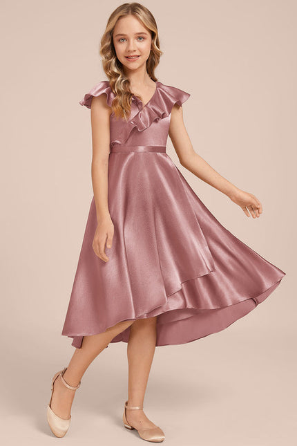 Robe Cérémonie Satin Bleu Ciel - gallery 3