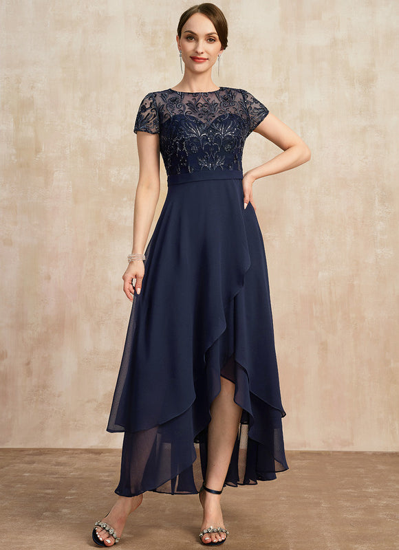 Robe Cérémonie En Dentelle Marine - gallery 5
