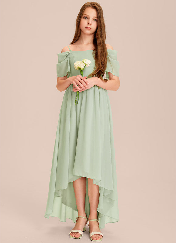 Robe Cérémonie Mousseline Vert Tendre - gallery 2