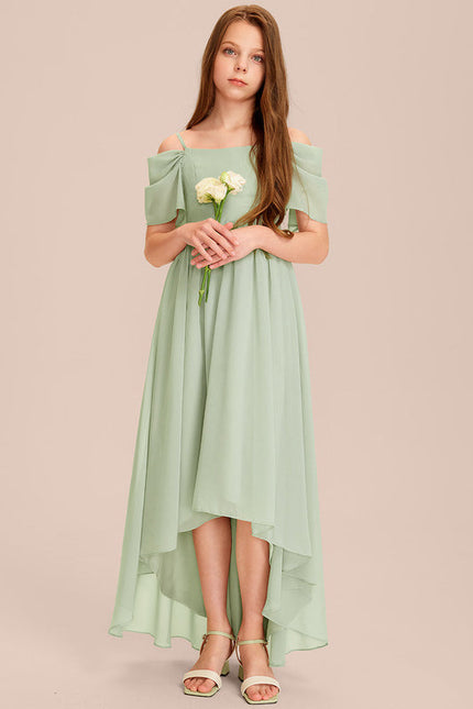 Robe Cérémonie Mousseline Vert Tendre - gallery 2