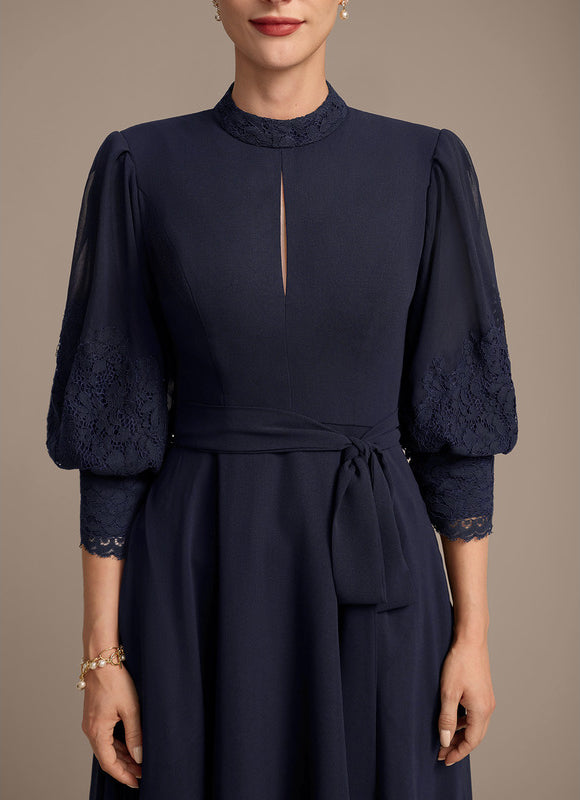 Robe Cérémonie Col Montant Marine - gallery 6