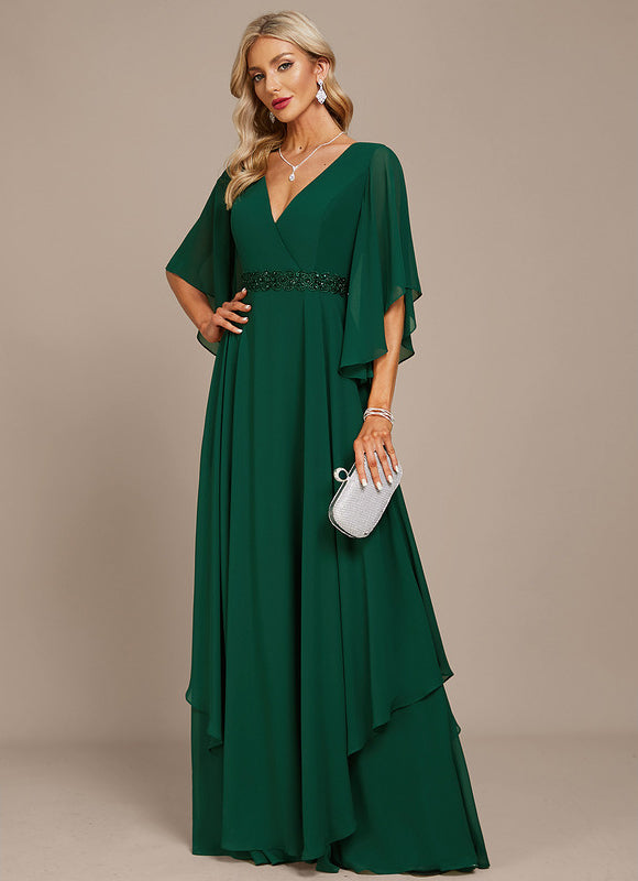 Robe Cérémonie Verte Fluide - gallery 1